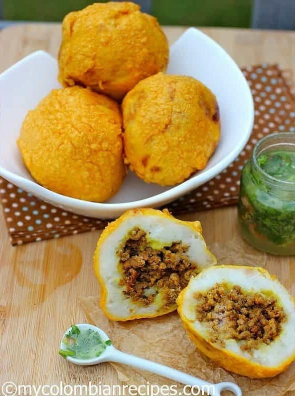 Colombian Style Stuffed Potatoes