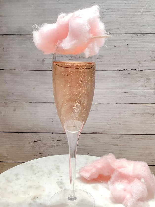 Cotton Candy Champagne Cocktail