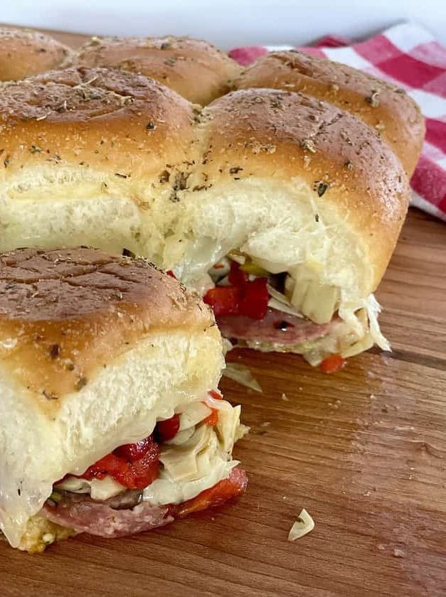 Antipasto Sliders on Kings Hawaiian Rolls