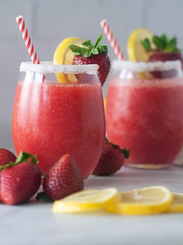 Boozy Frozen Strawberry Lemonade