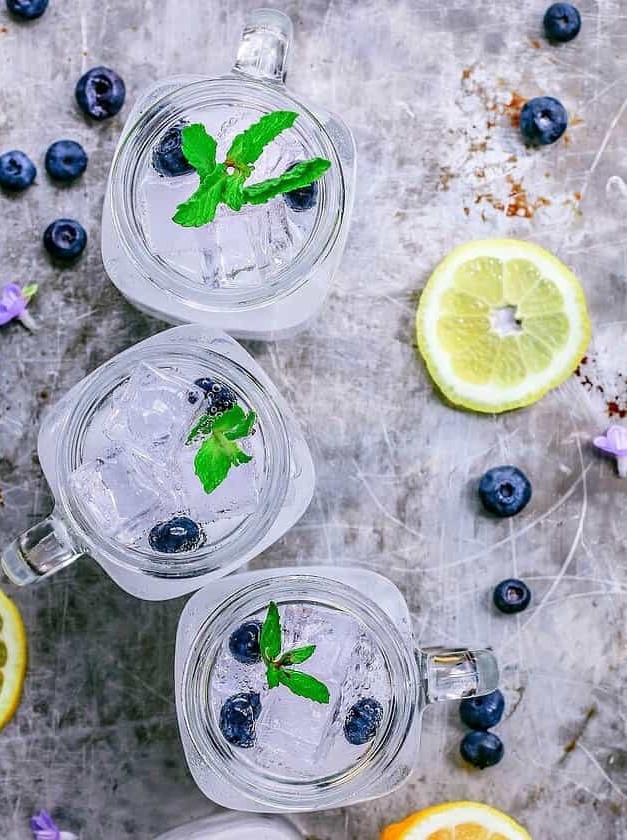 Blueberry Lemon Vodka Fizz