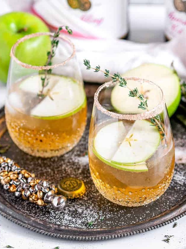 Sparkling Apple Cider Gin Cocktail