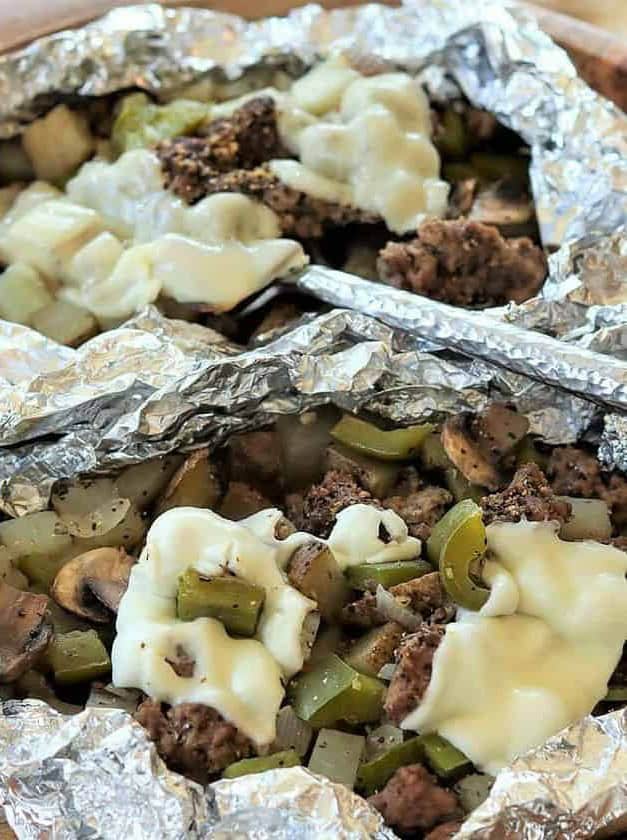 Foil Pack Philly Cheesesteak Dinners