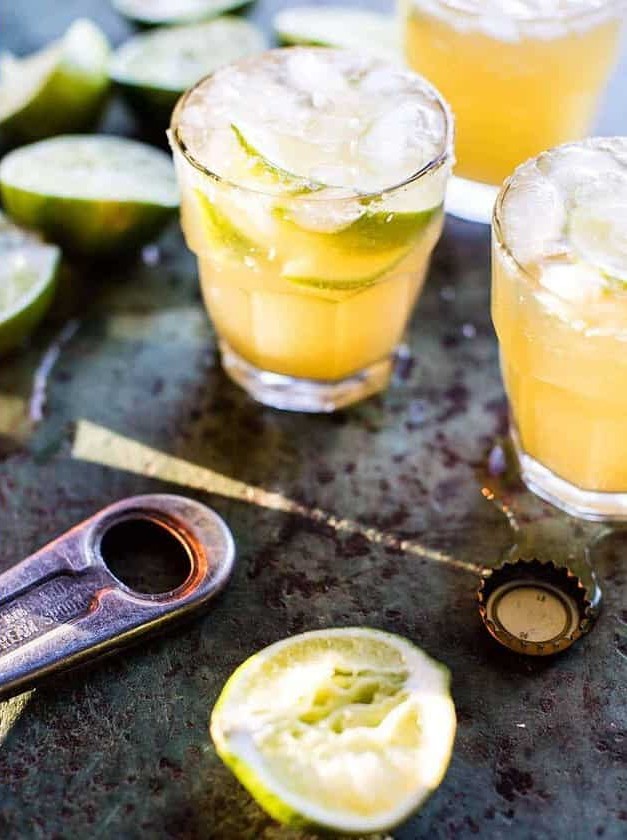 Pineapple Lime Beer Margaritas