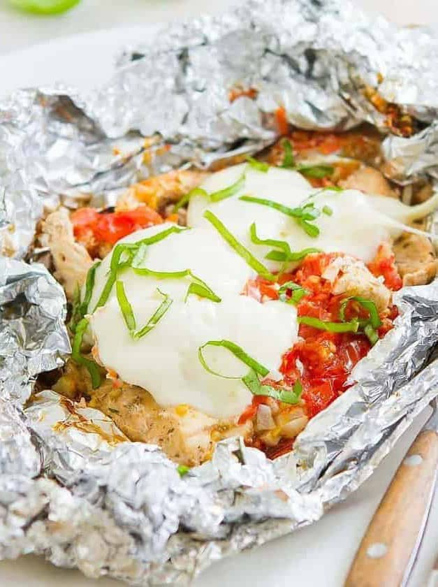 Caprese Chicken Foil Packets