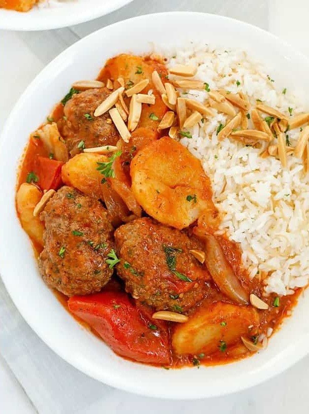 Kafta and Potato Stew