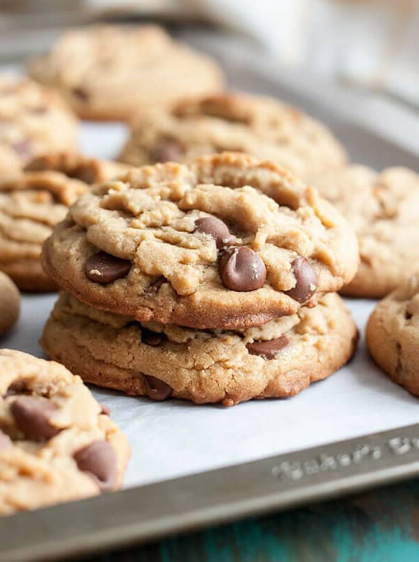 Brown Butter Peanut Butter Chocolate Chip Cookies