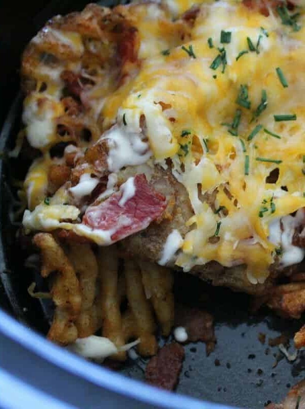 Air Fryer Loaded Waffle Fries