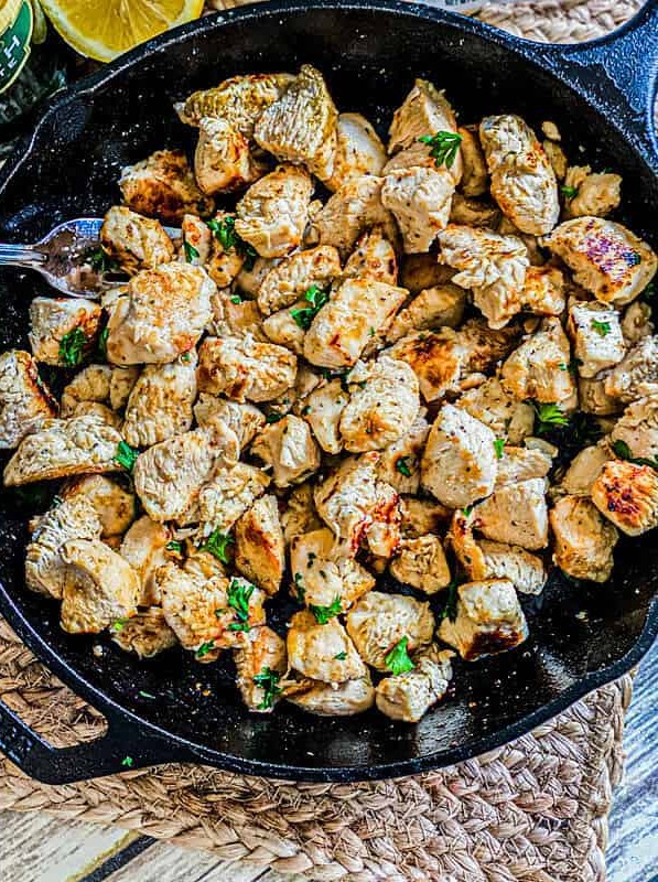 Skillet Italian Chicken Bites