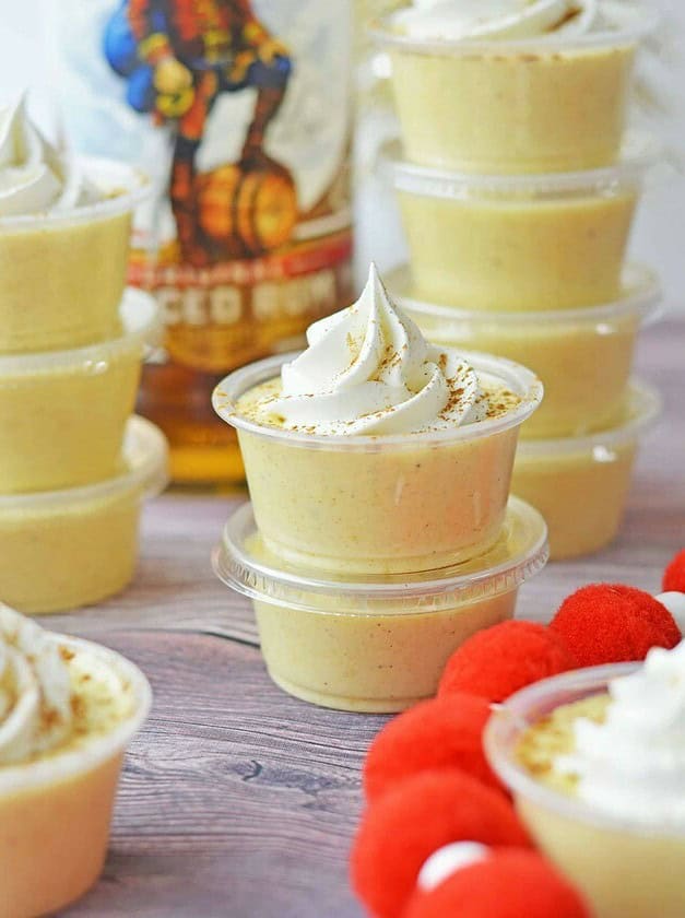 Eggnog Pudding Shots