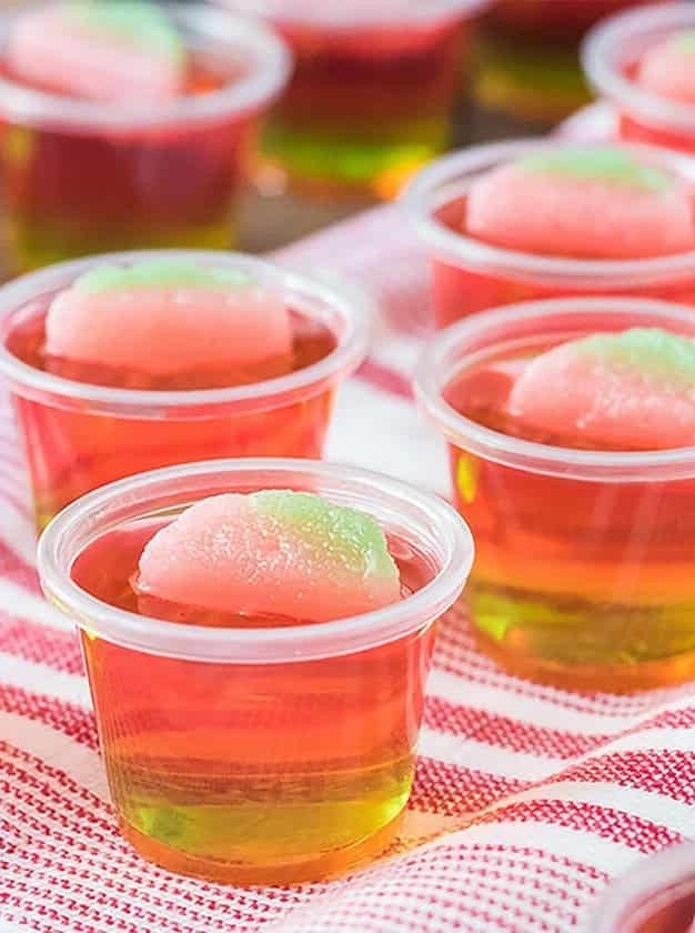 Layered Watermelon Jello Shots