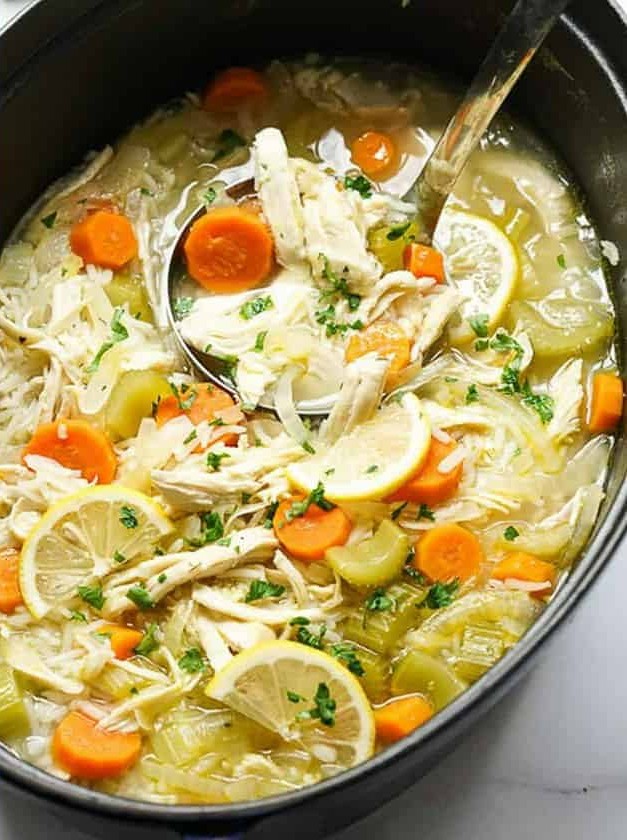 Lemon Chicken and Rice Soup