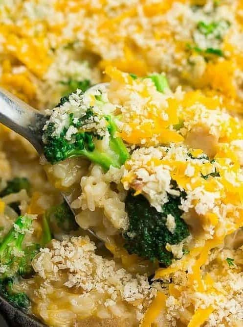 Chicken Broccoli Rice Vegan Casserole