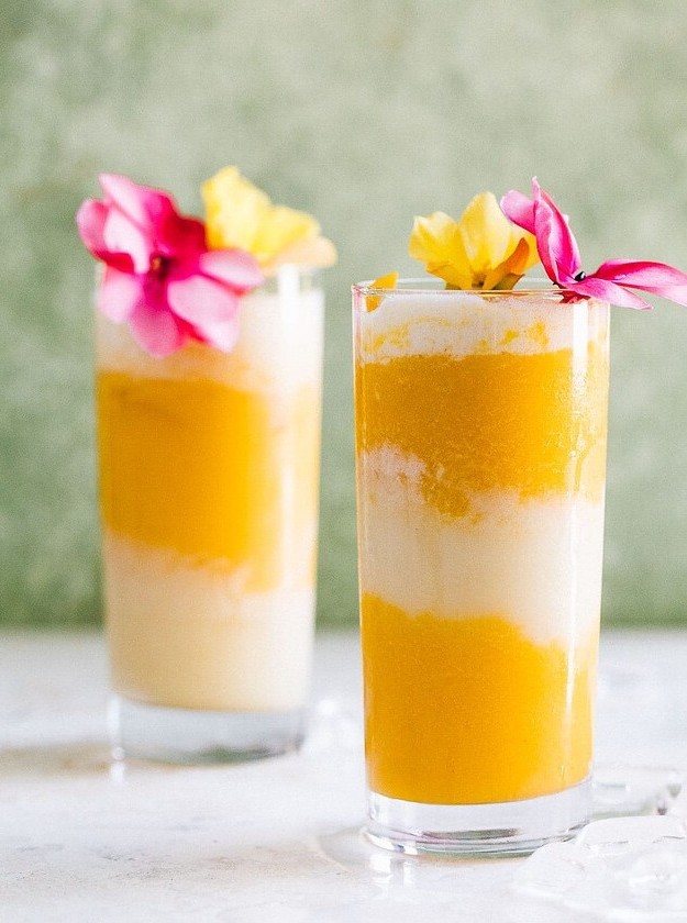 Fresh Mango Lava Flow Cocktail