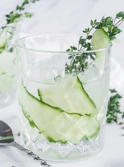 Thyme and Cucumber Gin Cocktail