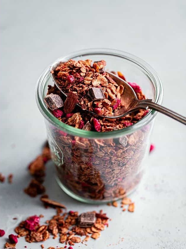 Chocolate Chunk Raspberry Granola