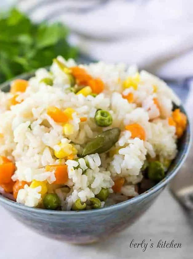 One Minute Pressure Cooker Rice with Vegetables