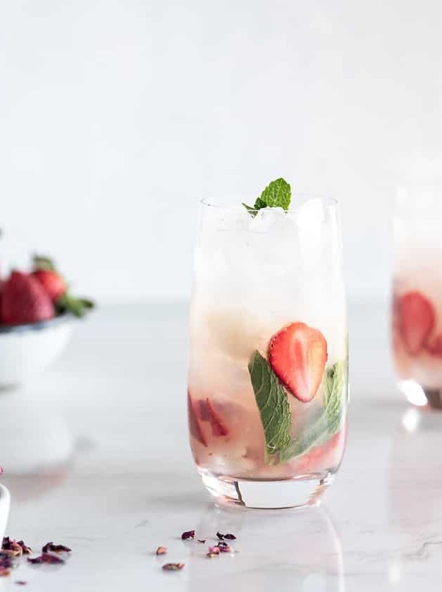 Strawberry Rose Lychee Mojito