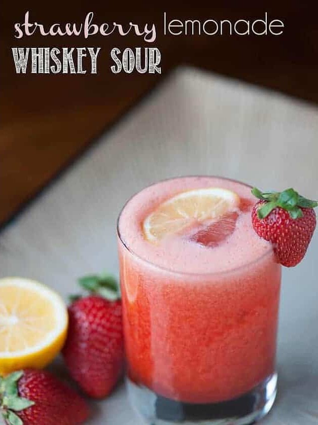 Strawberry Lemonade Whiskey Sour