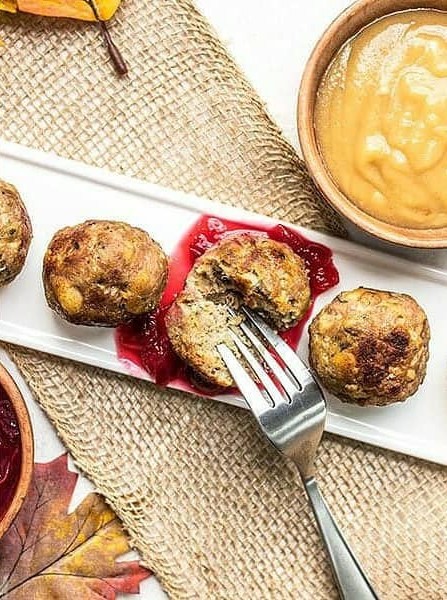 Turkey and Stuffing Meatballs