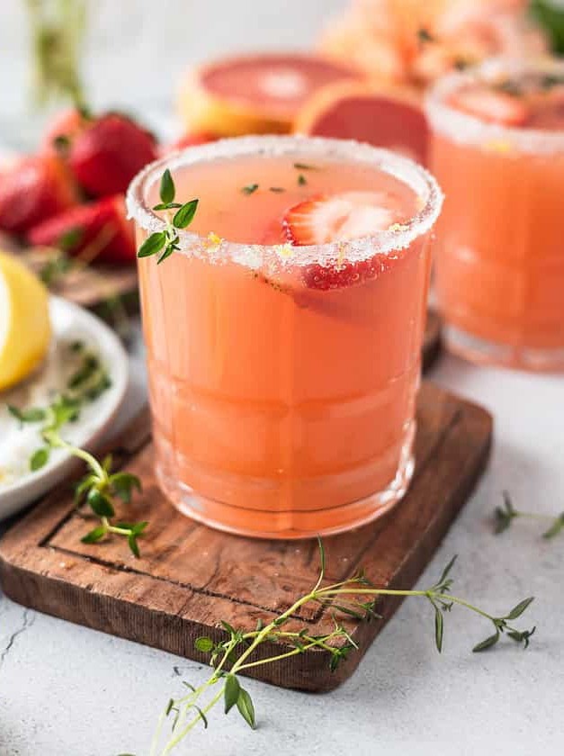 Strawberry Grapefruit Vodka Cocktail