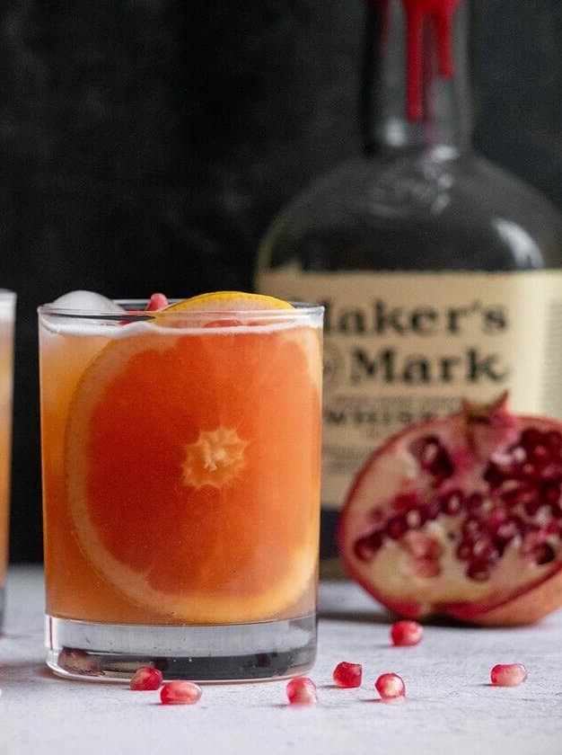 Grapefruit Pomegranate Whiskey Sour