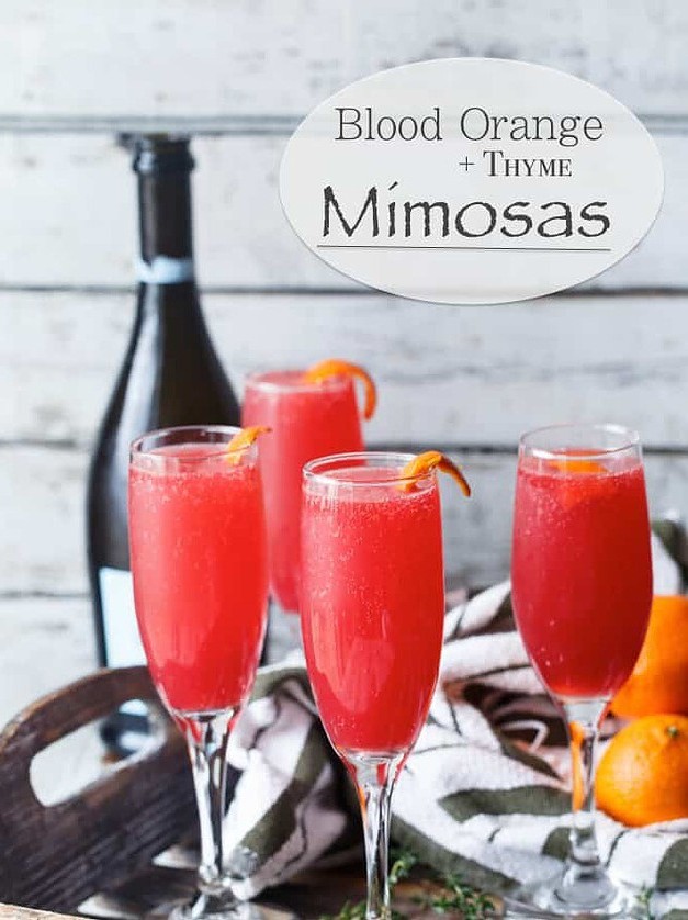 Blood Orange Thyme Mimosas