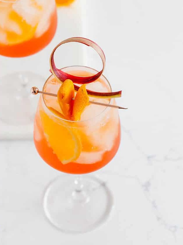 Rhubarb Aperol Spritz