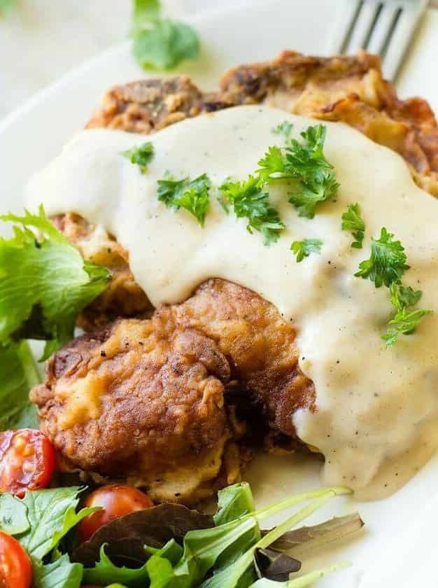 Fried Pork Chops with Milk Gravy