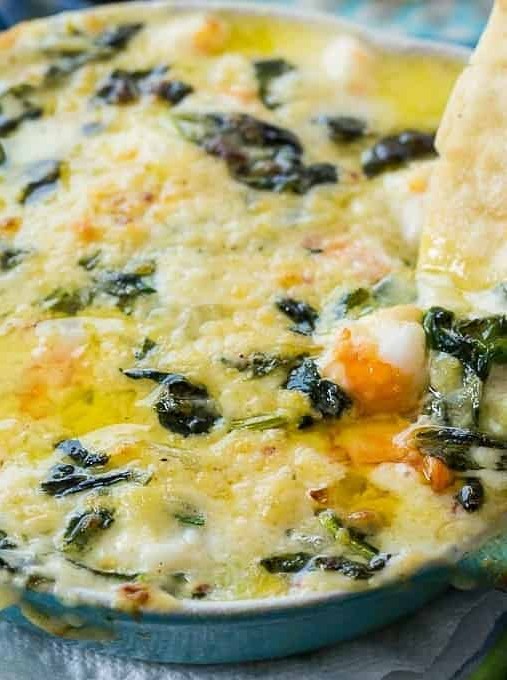 Cheesy Shrimp and Spinach Dip