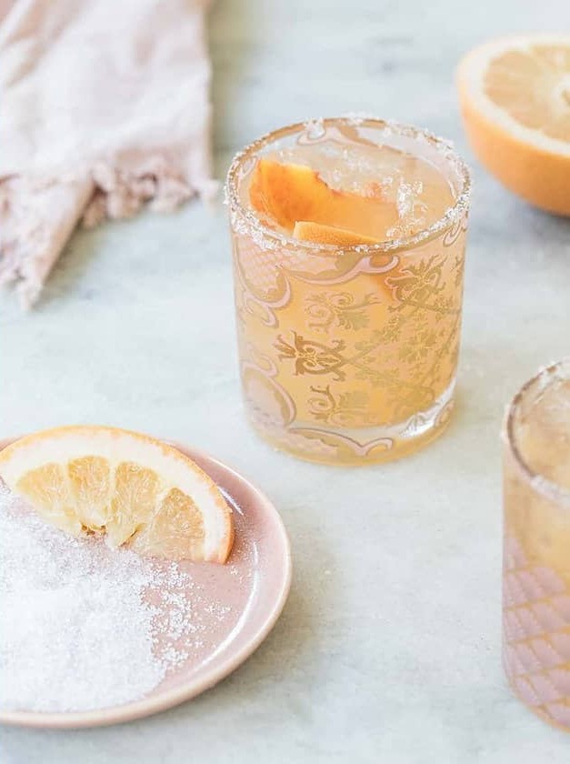 Peachy Grapefruit Salty Dog