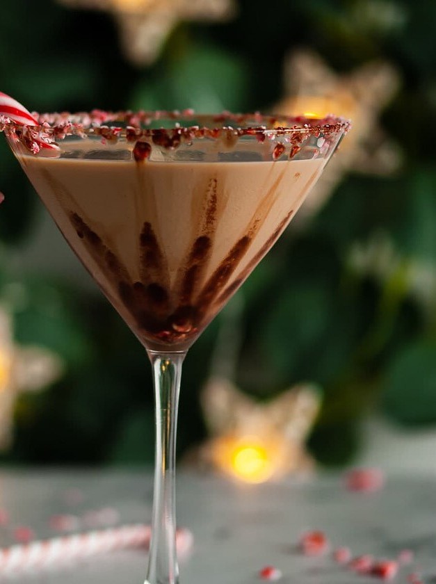 Cheery Peppermint Mocha Martini