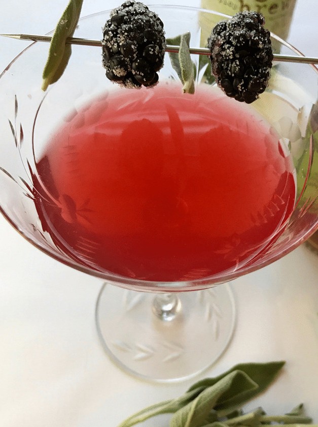 Blackberry Sage and Bourbon Cocktail