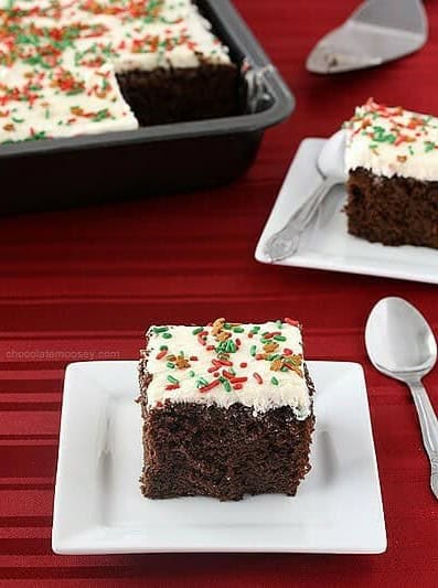 Gingerbread Texas Sheet Cake with Lemon Frosting