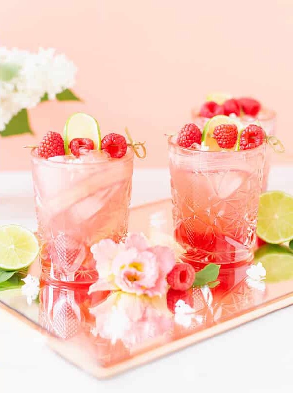 Raspberry Rhubarb Rosé Spritz