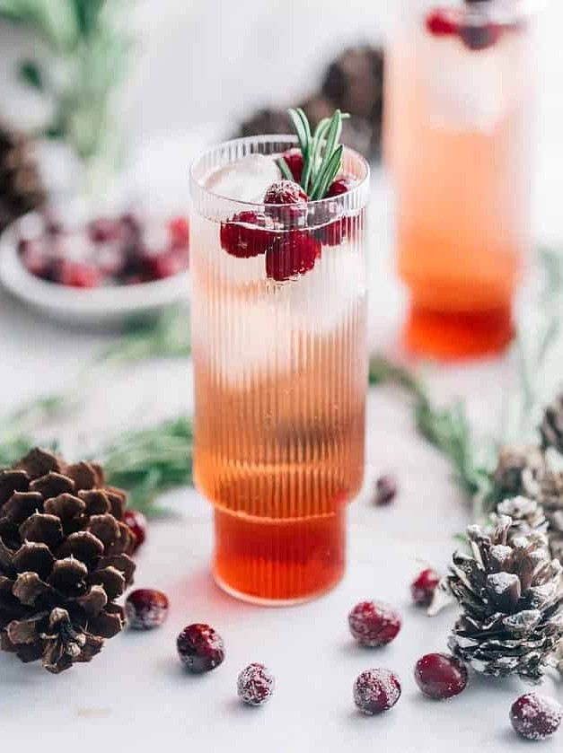 Rosemary Cranberry Vodka Spritzer