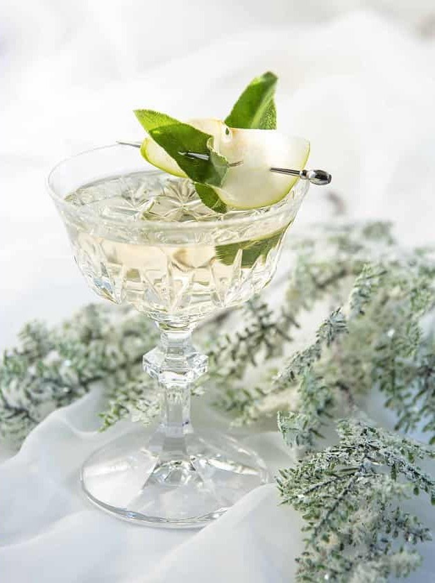 Sake, Pear and Sage Martini