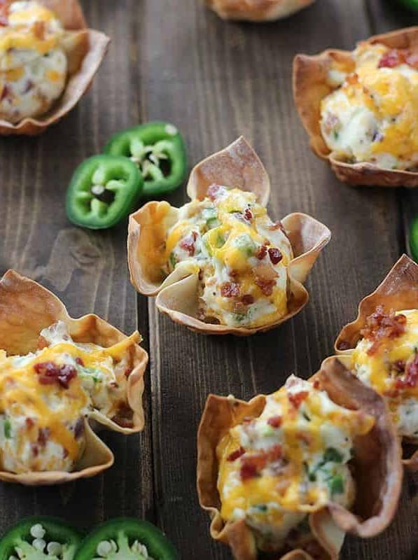 Jalapeno Popper Wonton Cups