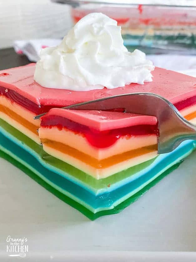 Layered Rainbow Jello