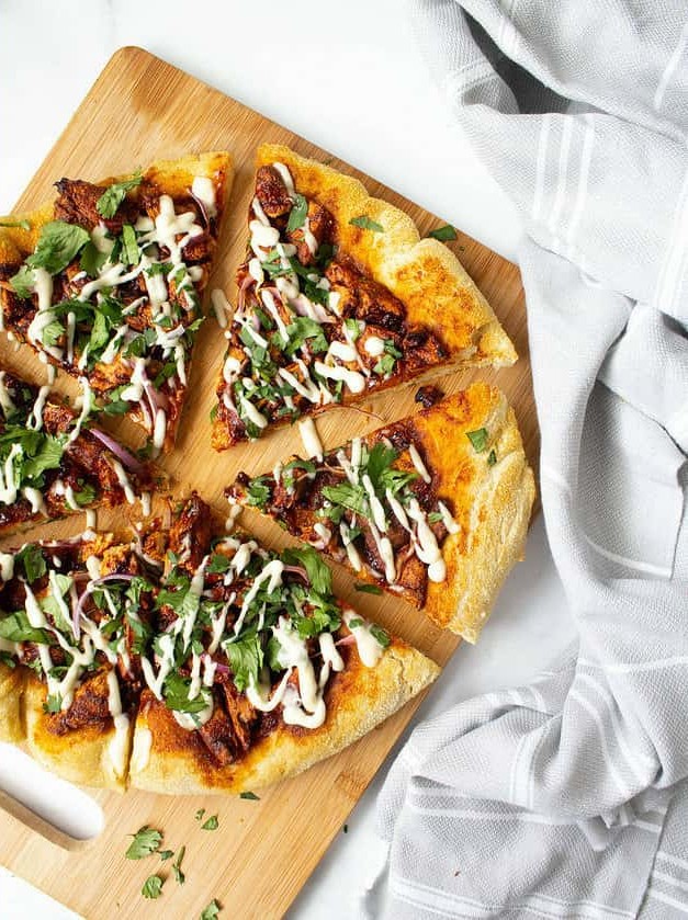 Vegan BBQ Chicken Pizza