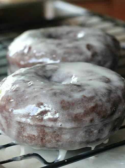 Glazed Fluffy Chocolate Donuts