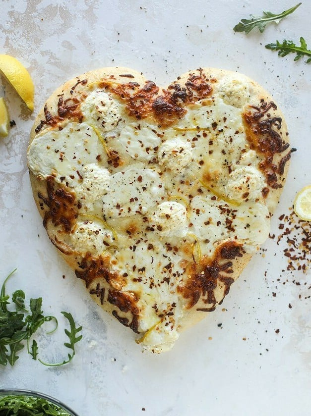 White Pizza on Garlic Bread Crust