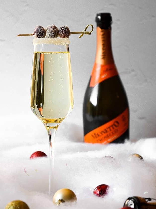 Holiday Elderflower Prosecco Cocktail