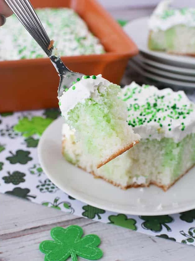 Lime Green Poke Cake