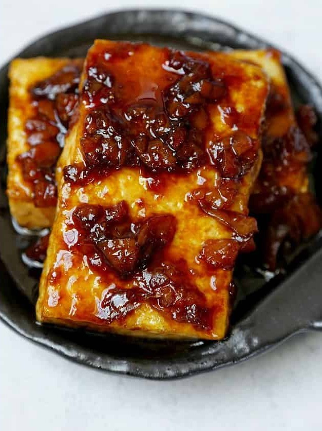 Tofu Steak with Japanese Plum Sauce