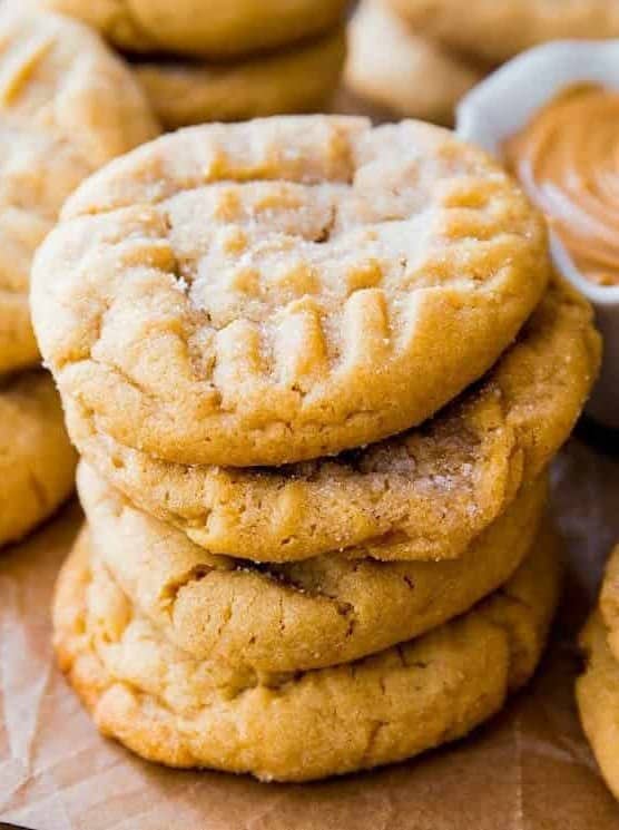 Crisp Peanut Butter Cookies