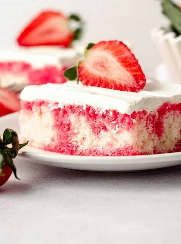 Strawberry Jelly Poke Cake