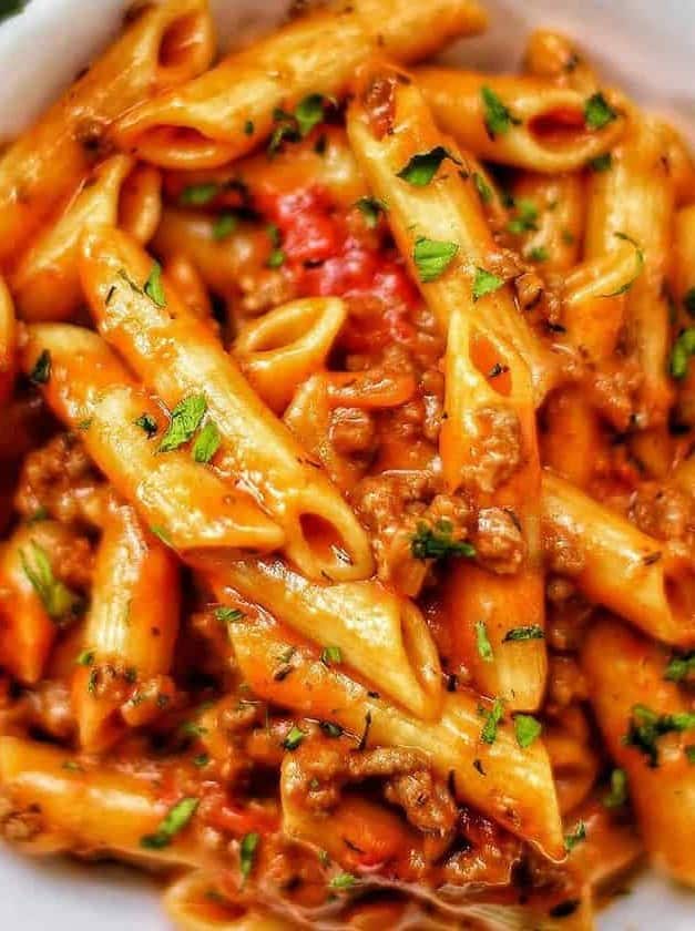 Creamy Ground Beef Pasta