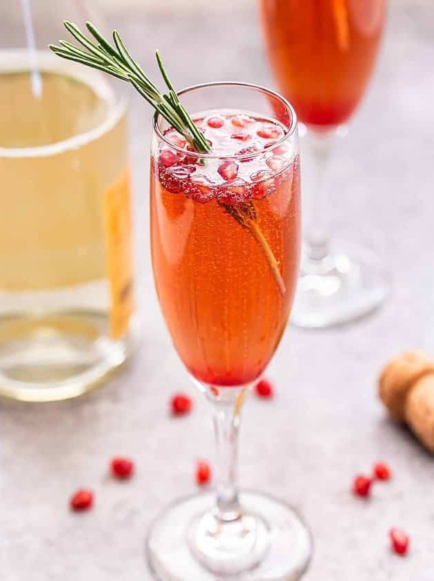 Pomegranate Champagne Cocktail