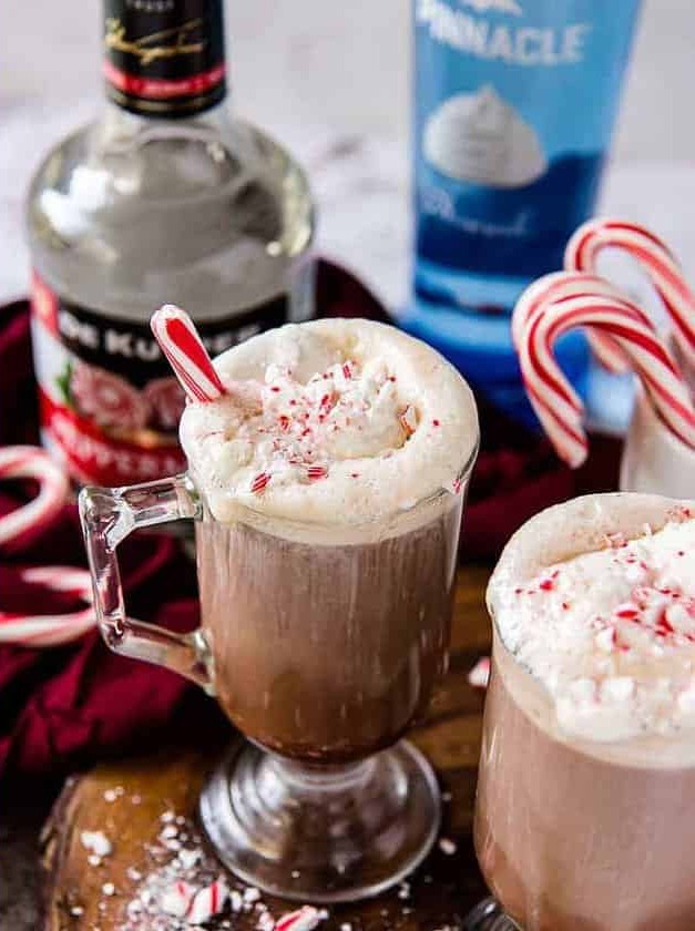 Boozy Peppermint Hot Chocolate